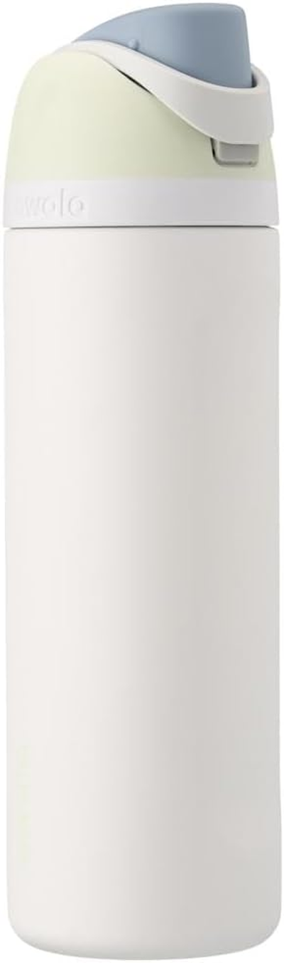 Freesip Insulated Stainless Steel Water Bottle with Straw for Sports and Travel, Bpa-Free, 24Oz, Iced Breeze