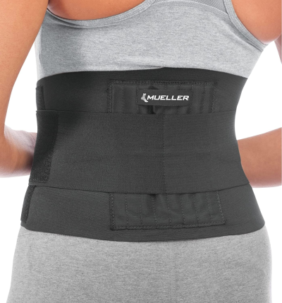 Sports Medicine Adjustable Back Brace, Ideal for Upper and Lower Back Pain, Relief & Support for Men and Women, Strains, Sciatica, Scoliosis, Black