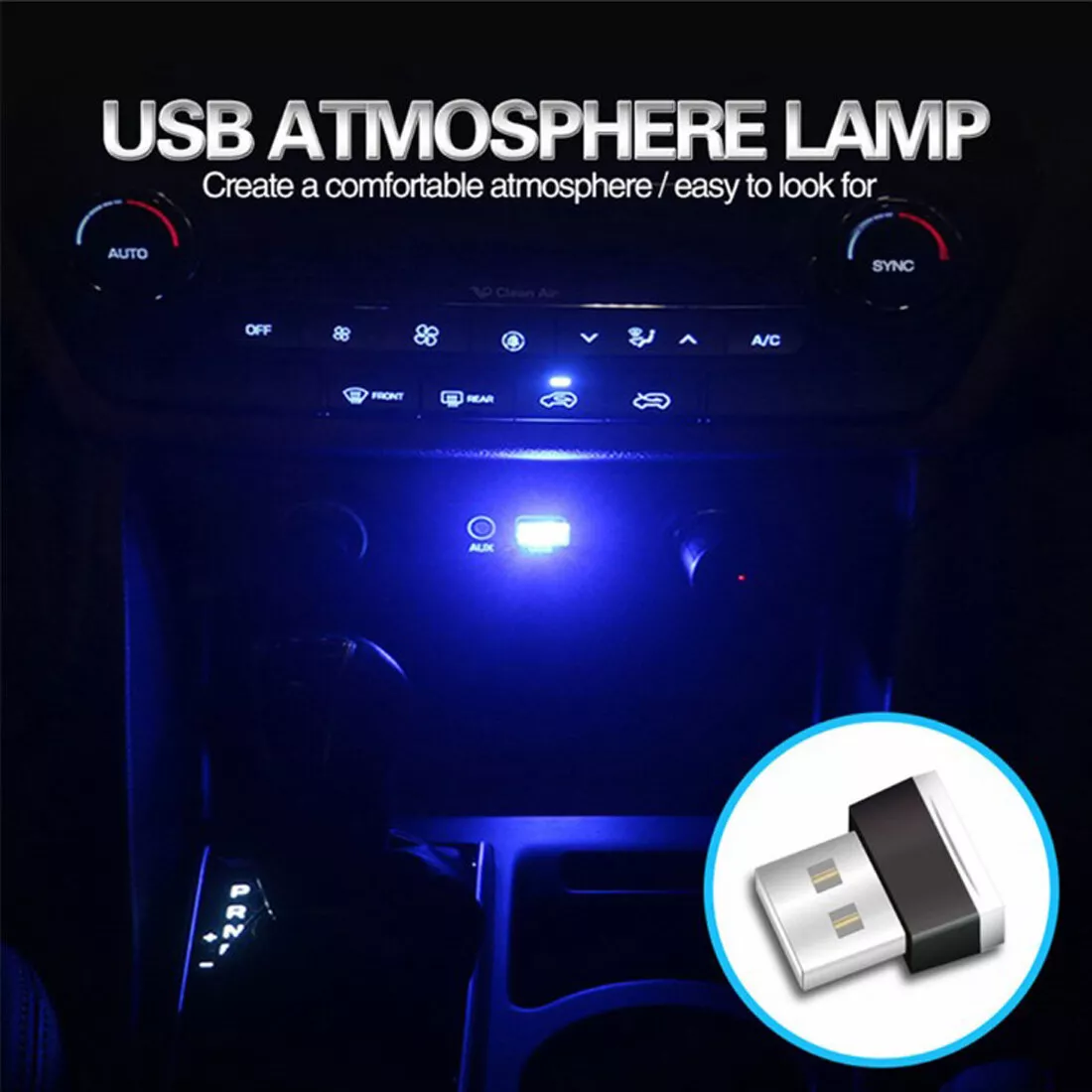 1X Mini USB LED Car Interior Light Neon Atmosphere Ambient Lamp Bulb Accessories