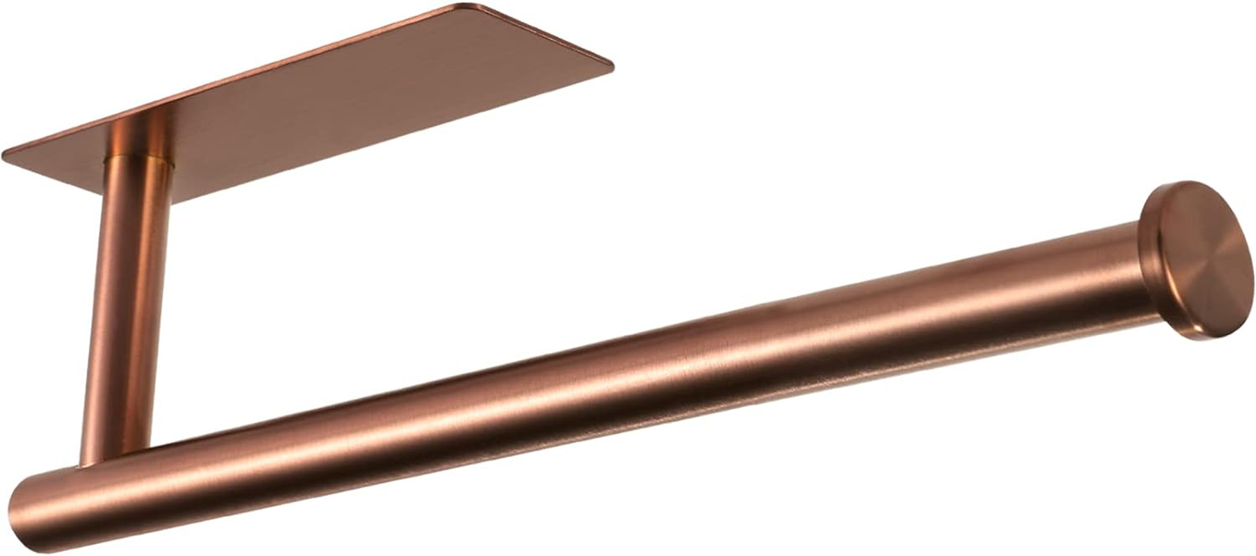 Rose Gold Paper Towel Holder - under Cabinet Paper Towel Holder for Kitchen, Adhesive Paper Towel Roll Rack for Bathroom Towel, Wall Mounted Paper Towel Rack, SUS304 Stainless Steel