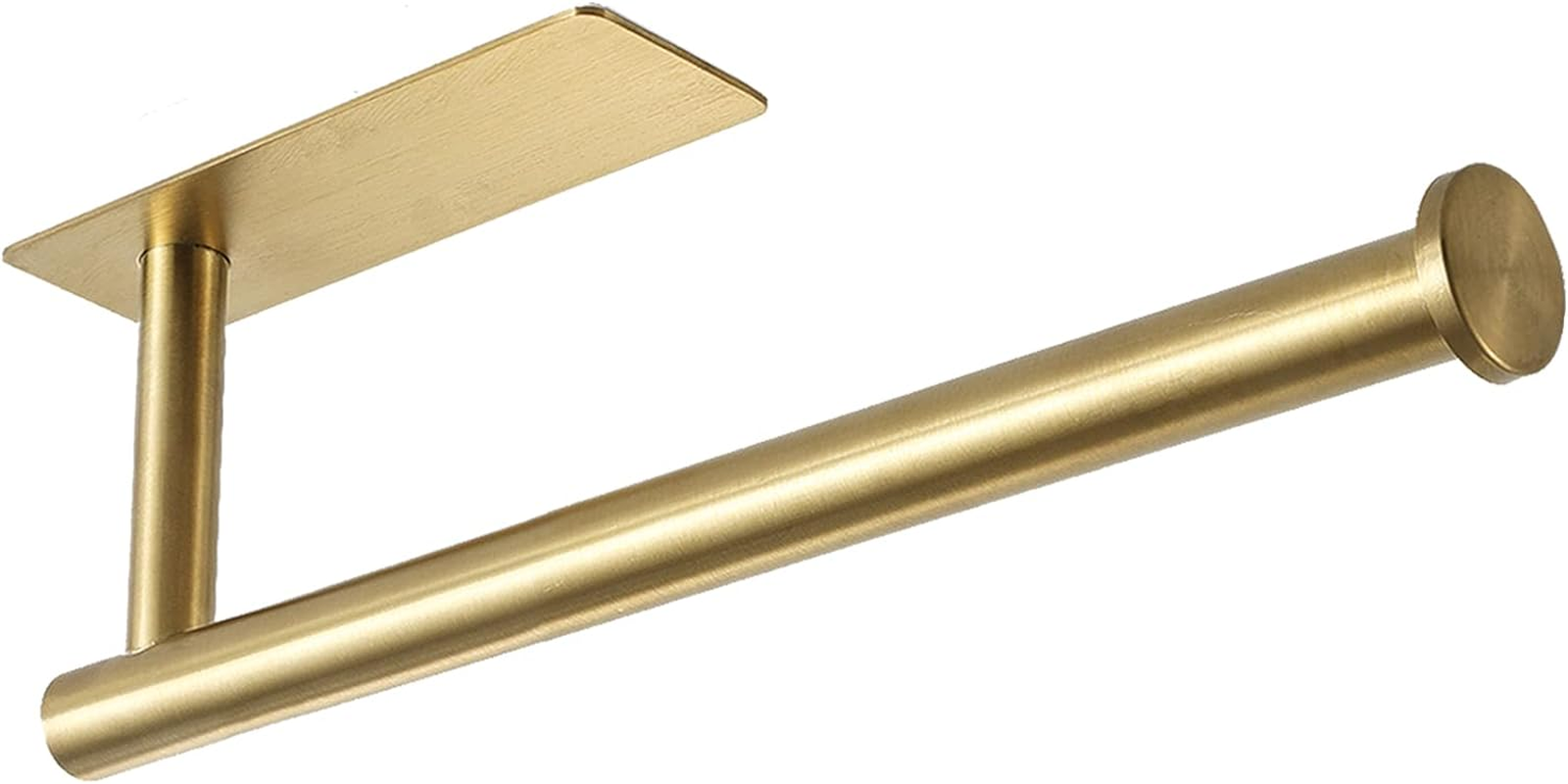 Paper Towel Holder for Kitchen, Adhesive under Cabinet Paper Towel Roll Rack for Bathroom Towel, Wall Mounted Matte Black, SUS304 Stainless Steel(1, Gold)