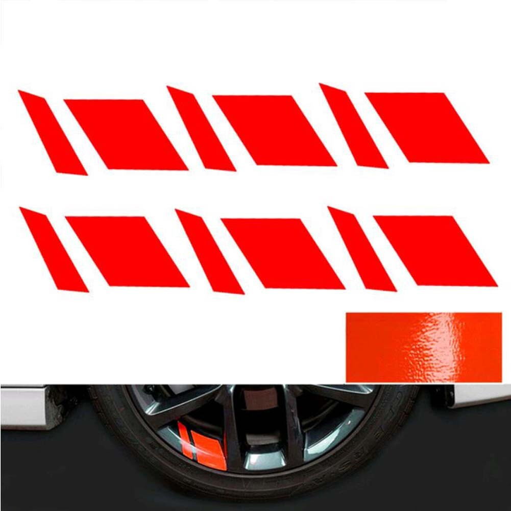 6X Reflective Car Wheel Rim Vinyl Decal Sticker Strip Accessories for 16"-21''
