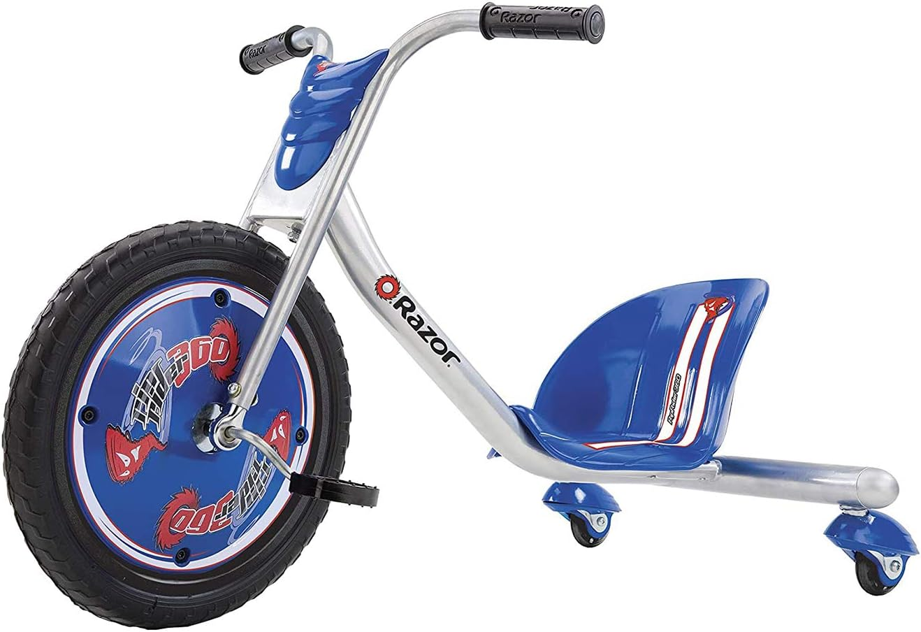 Riprider 360 Caster Trike for Kids Ages 5+ - Lightweight, Rubber Handlebars, Steel Frame, for Riders up to 160 Lbs