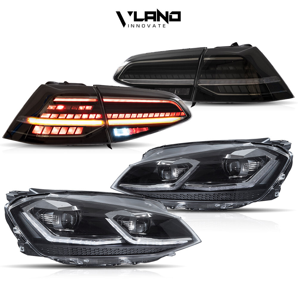 Set VLAND for 2015-2017 VW Golf 7 MK7>I LED Headlights+Smo