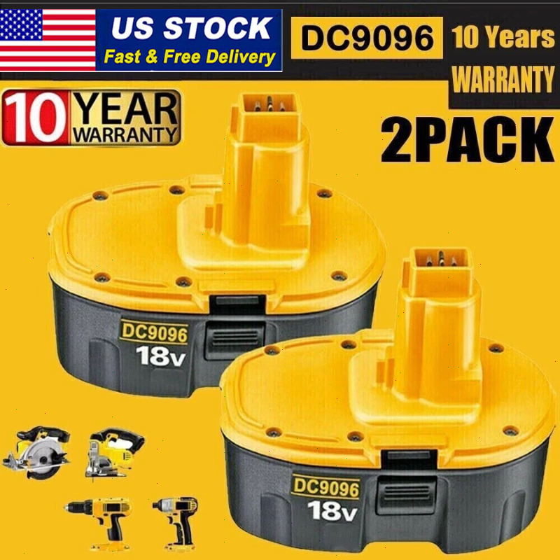 2PACK 18V for Dewalt 18 VOLT XRP DC9096 DC9098 Ni-Mh Battery DC9099 DC9096-2 7AH