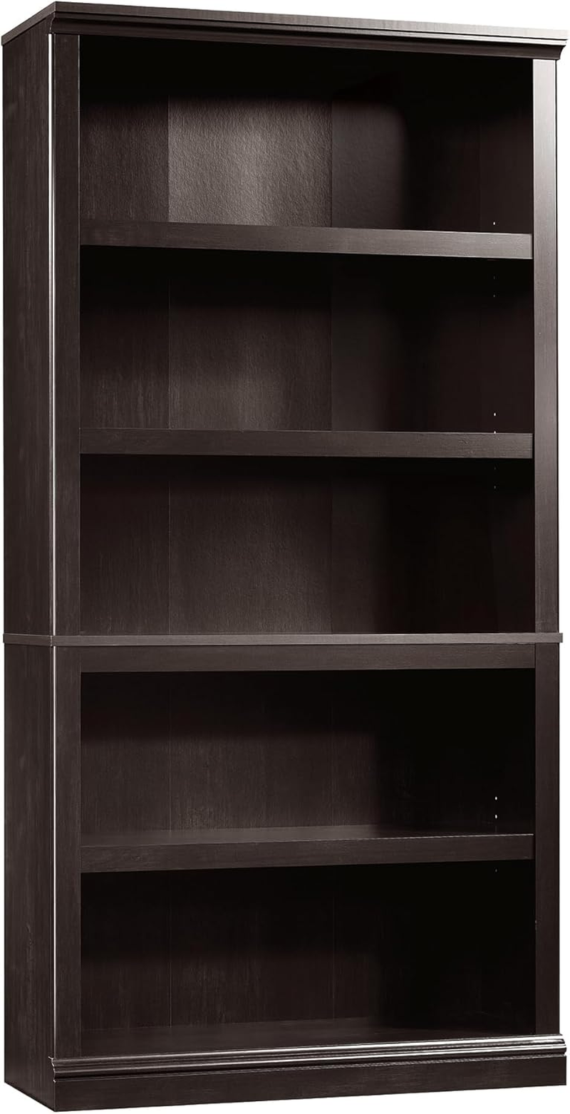 5 Tier Book Shelf Wooden Bookcase Multipurpose Bookshelf for Home Office, Living Room, in Estate Black Finish