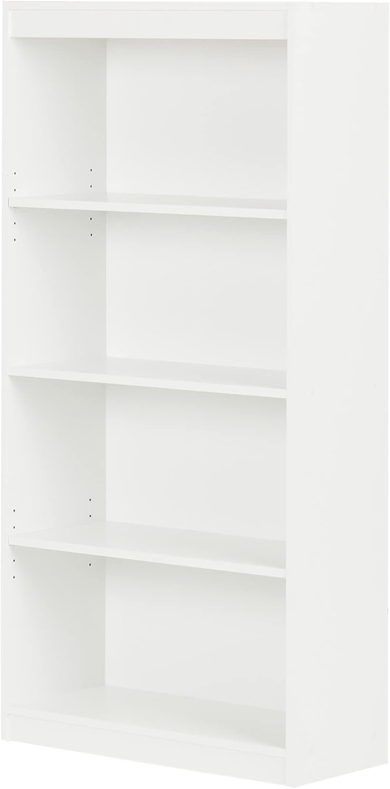 4-Shelf Bookcase Pure White