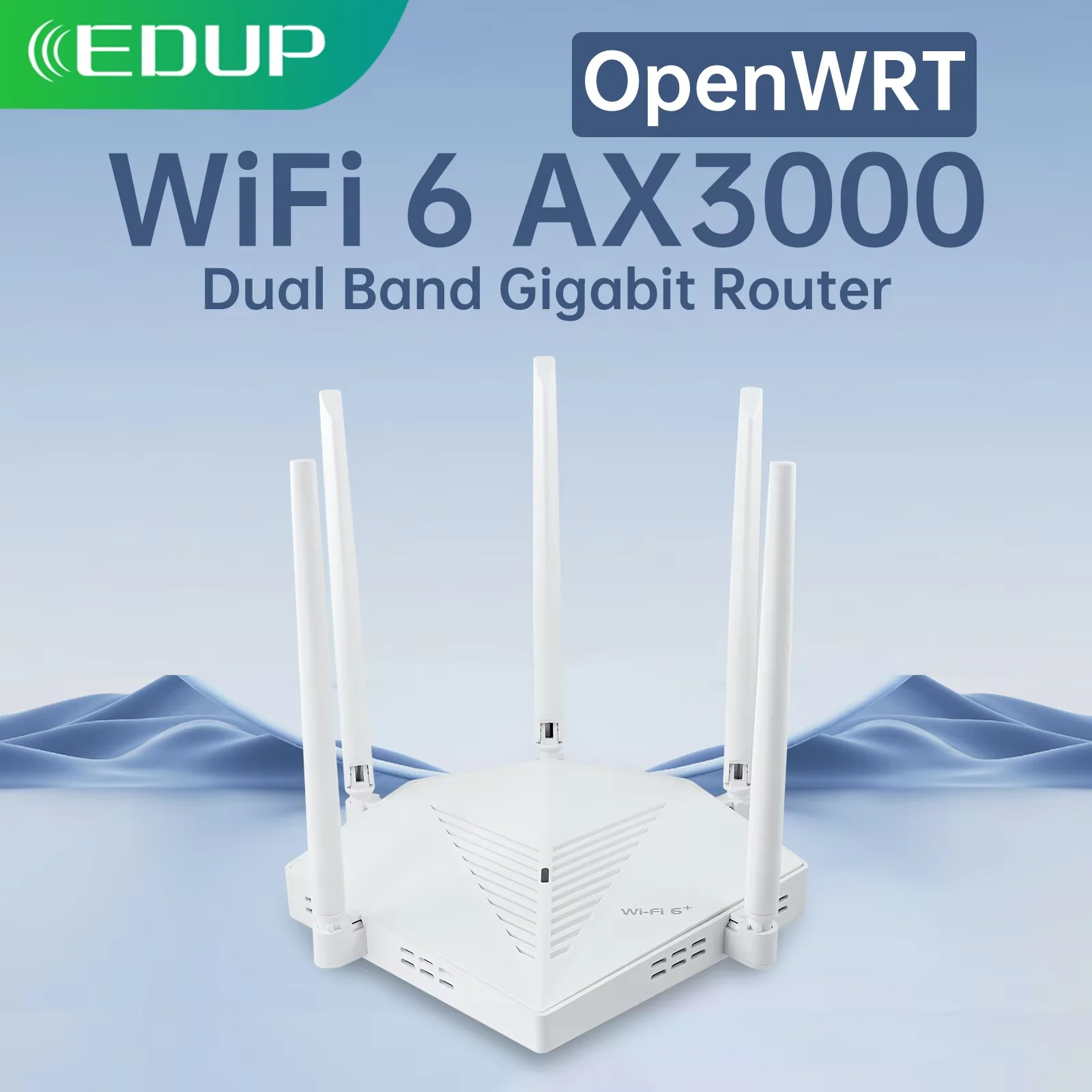 RT2980 AX3000 Openwrt 3000Mbps Dual Band 2.4/5Ghz Gigabit WIFI6 Router 802.11AX MIMO Easymesh Wide Signal Range Router