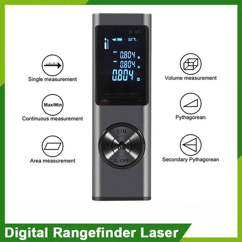 Laser Distance Meter Rangefinder Laser Tape Measure Digital Laser Rangefinder Angle Measure Range Finder Construction Tool