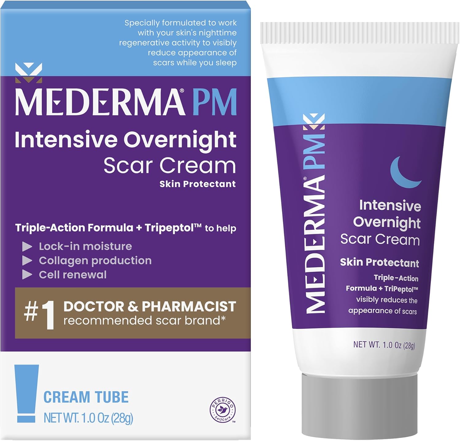 Mederma PM Intensive Overnight Scar Cream, Nighttime Scar Treatment