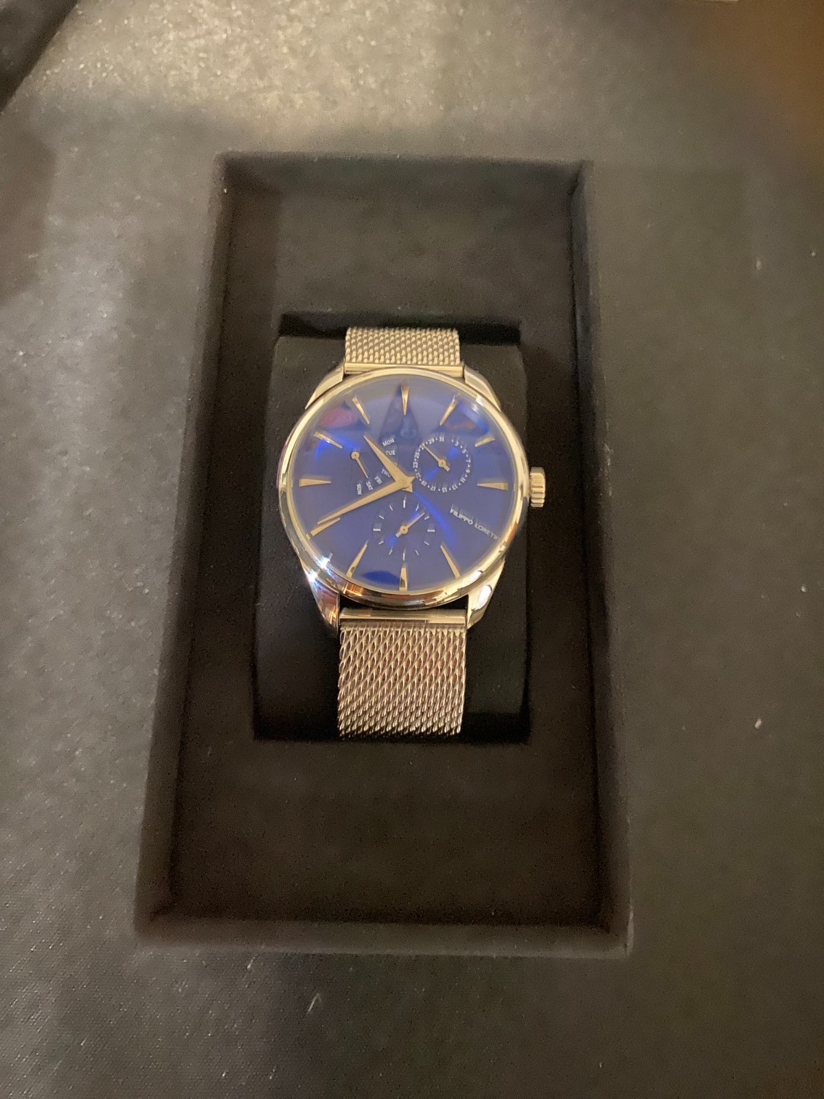 Filippo Loreti Genoa Blue Dial Mesh Bracelet Watch FR2005631