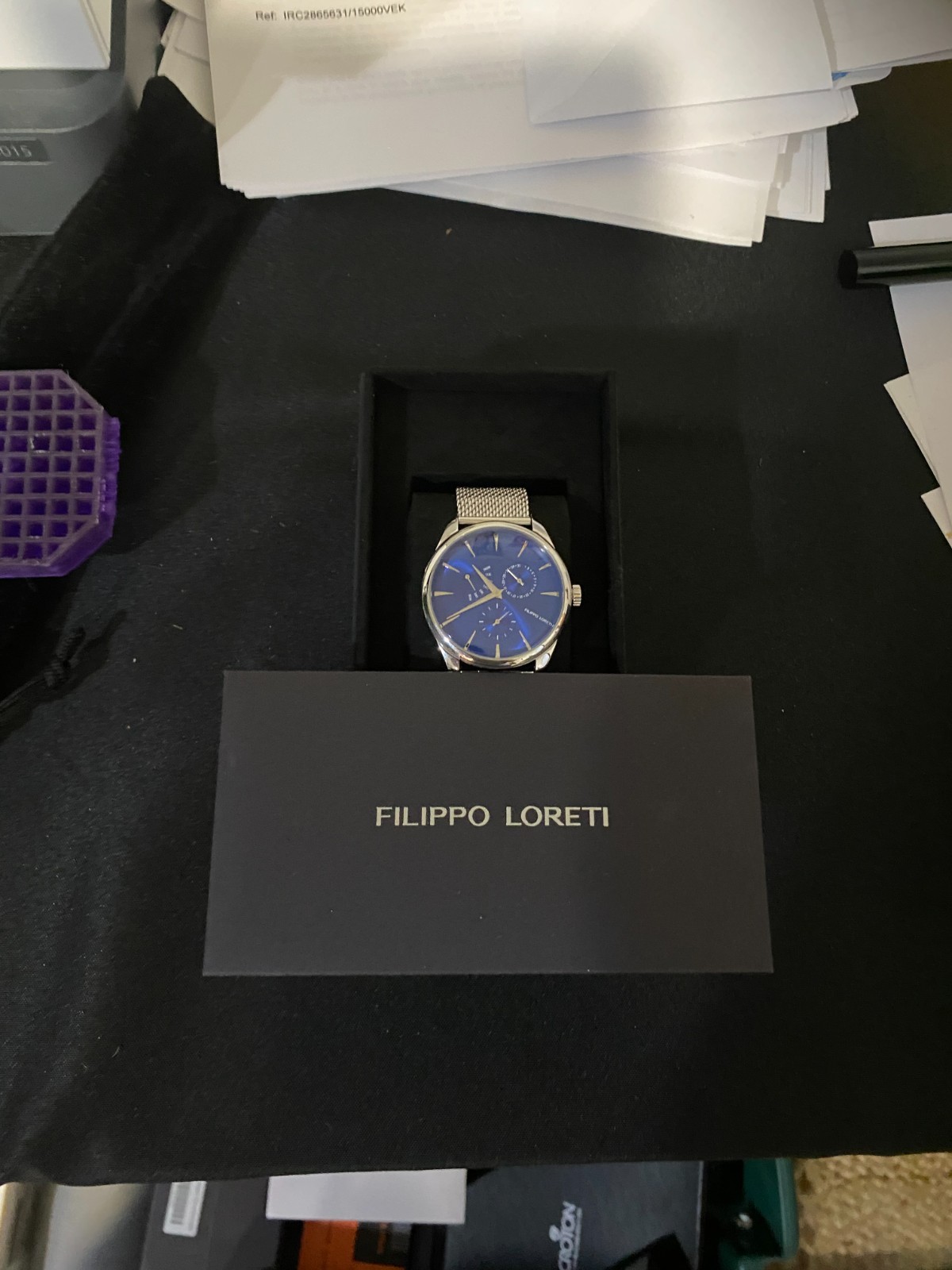 Filippo Loreti Genoa Blue Dial Mesh Bracelet Watch FR2005631
