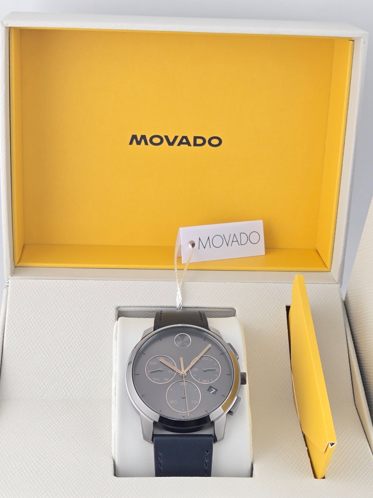 Movado Men's Bold Thin Gray Dial Chronograph Watch - 3600720 ($650 MSRP)