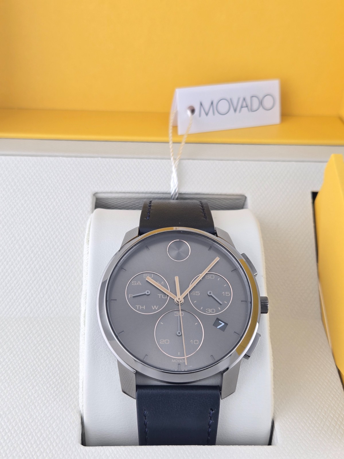 Movado Men's Bold Thin Gray Dial Chronograph Watch - 3600720 ($650 MSRP)