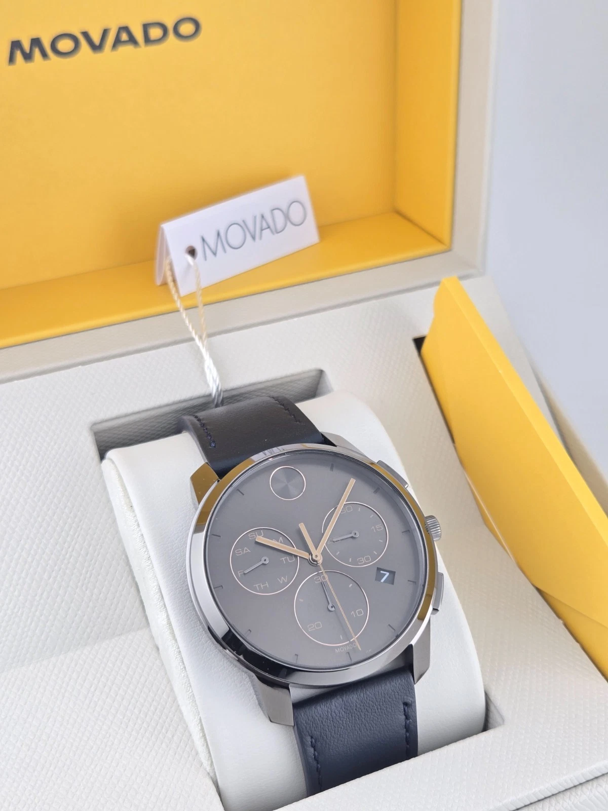 Movado Men's Bold Thin Gray Dial Chronograph Watch - 3600720 ($695 MSRP)