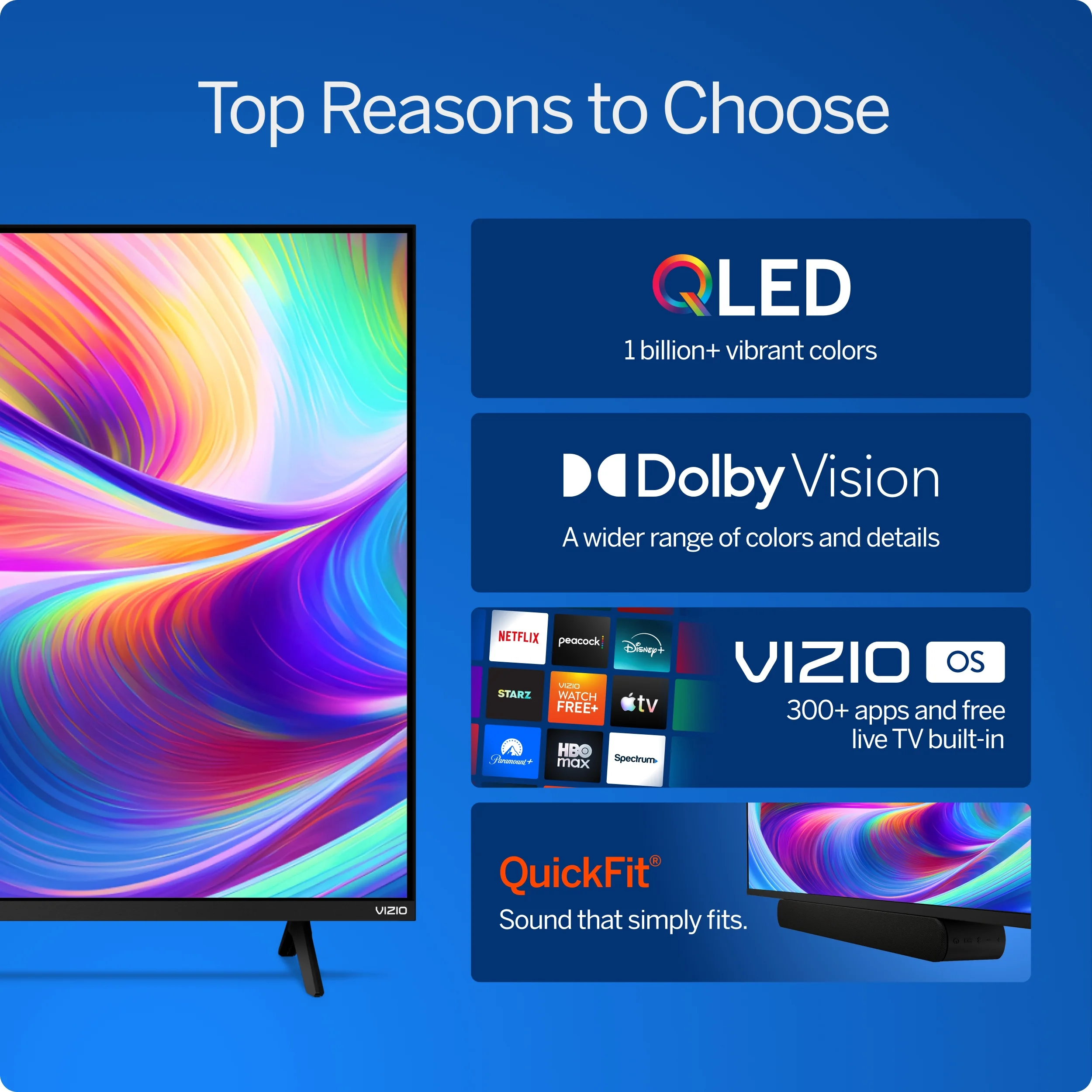 VIZIO 75" Class Quantum 4K QLED HDR Smart TV, VQD75R-10