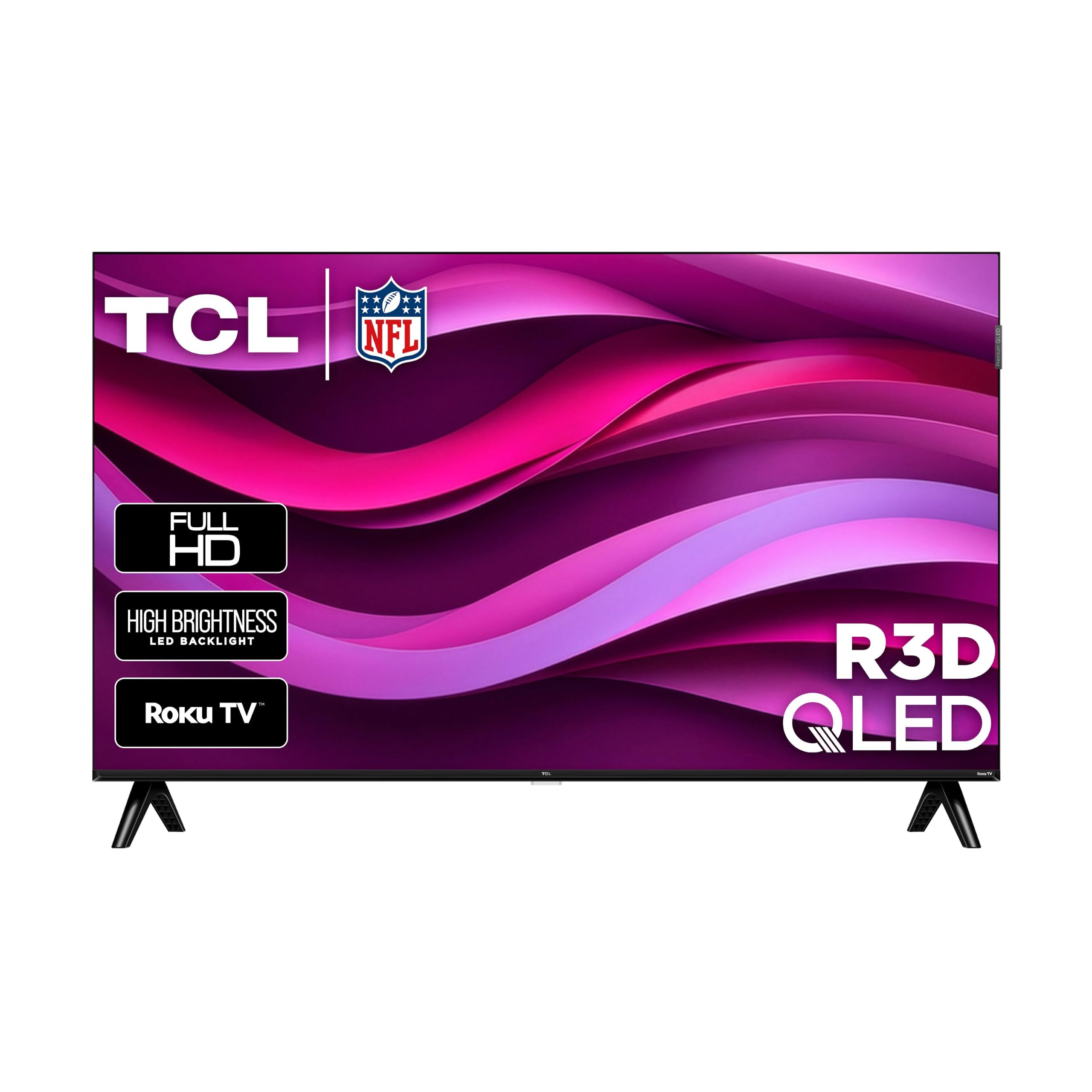 TCL 32-Inch Class R3D Series QLED Roku Smart TV | FullView Bezel-Less Design, Google Cast & AirPlay 2 | Television for Bedroom, Dorm & Kitchen (32R3D, 2026)