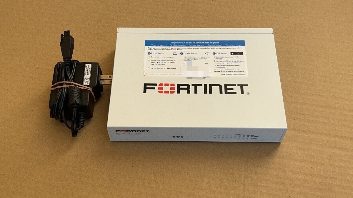 Fortinet Fortigate-60F Network Security Firewall Initialized FG-60F w/Adapter