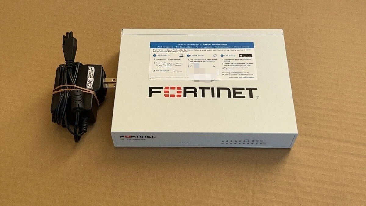 Fortinet Fortigate-60F Network Security Firewall Initialized FG-60F w/Adapter