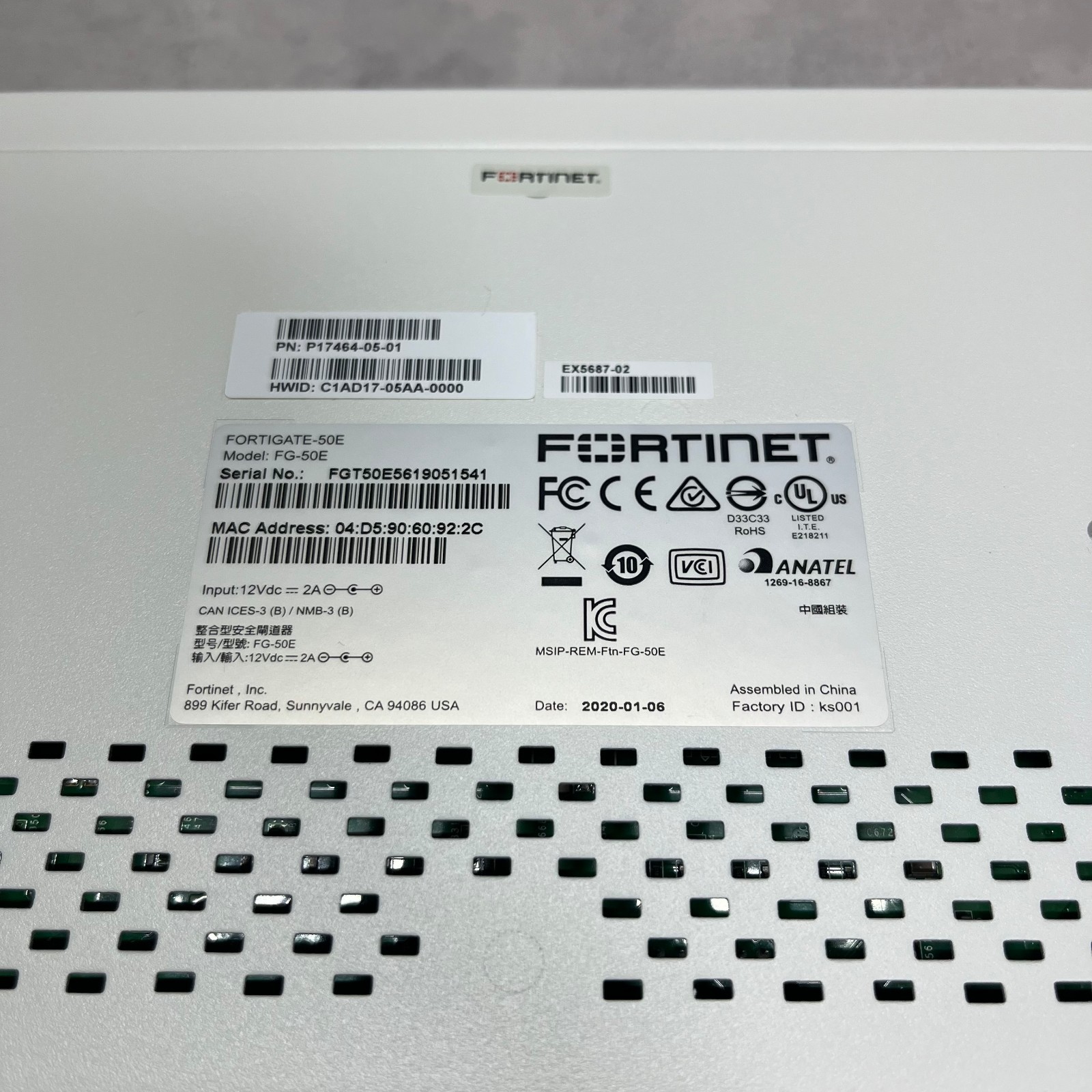 Fortinet FG-50E Fortigate-50E Network Security Firewall Tested Good!【1day ship!】