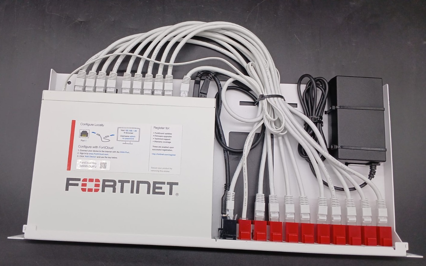 Fortinet 60E-DSL Security Firewall with 19" 1U Rackmount