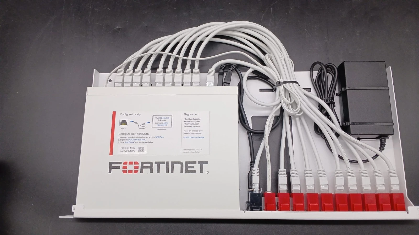 Fortinet 60E-DSL Security Firewall with 19" 1U Rackmount