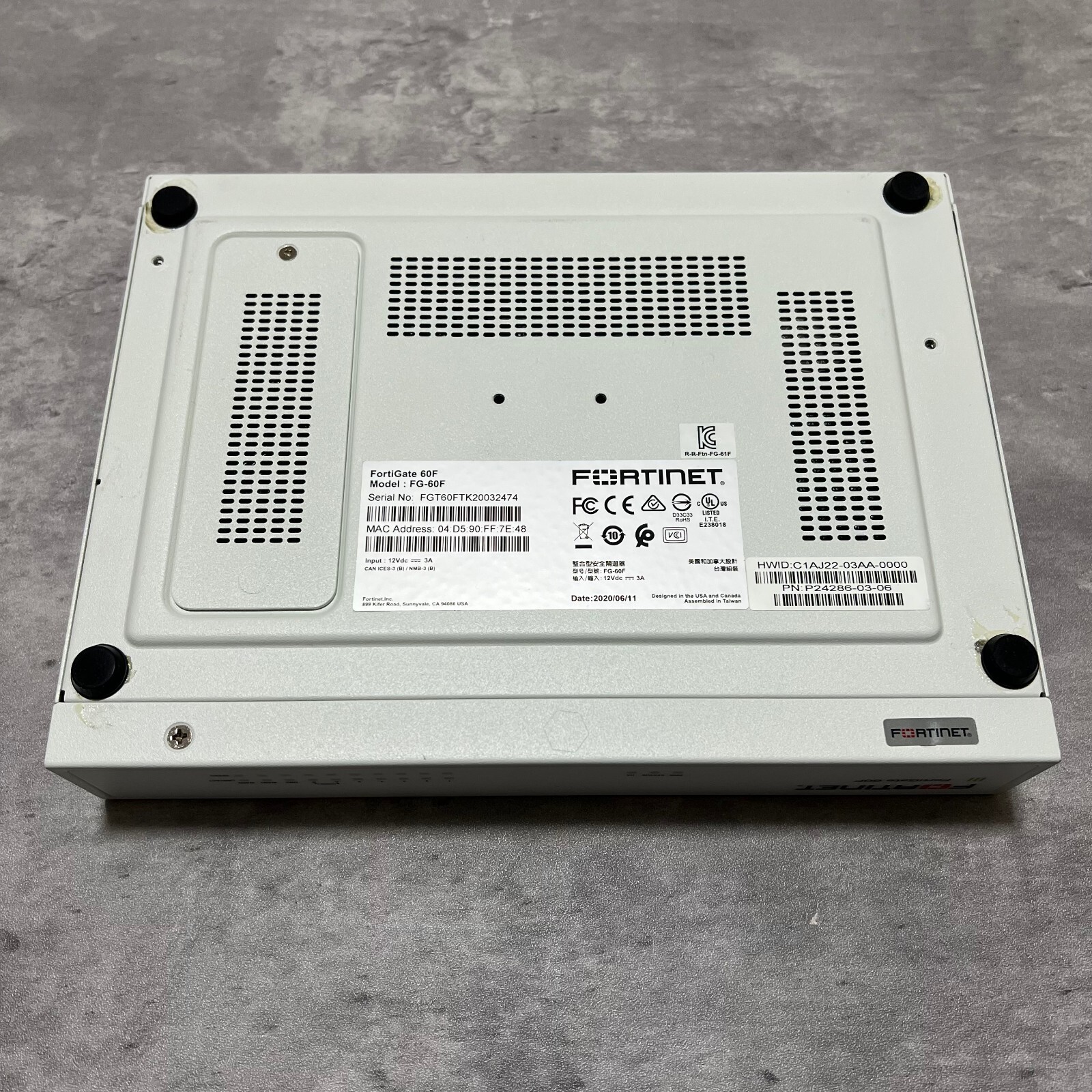 Fortinet FortiGate 60F FG-60F UTM UTP License Until 2028 Network Security Japan