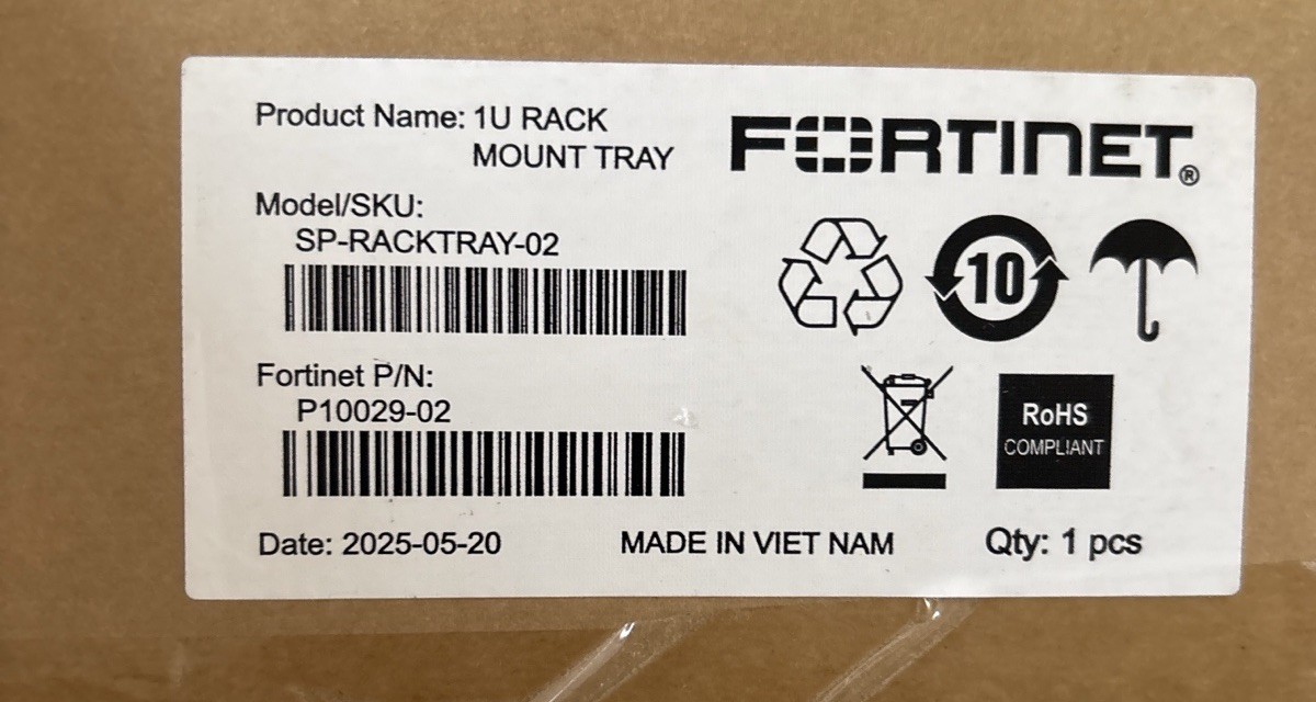 Fortinet SP-RACKTRAY-02 Rack Mounting Tray