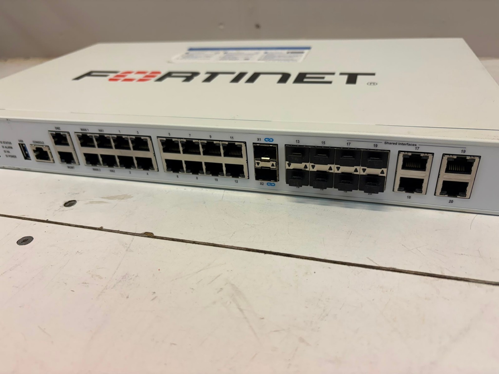 Fortinet Fortigate FG-100F firewall, no license, dual psu