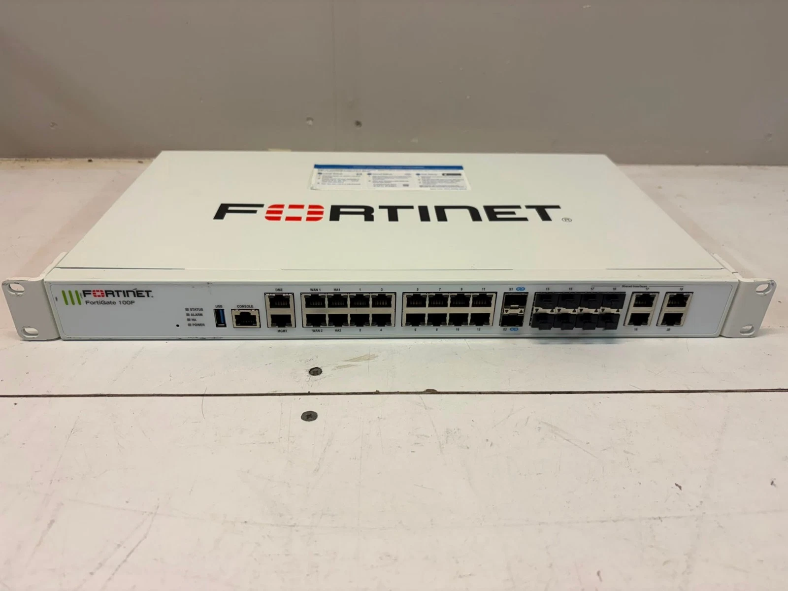 Fortinet Fortigate FG-100F firewall, no license, dual psu