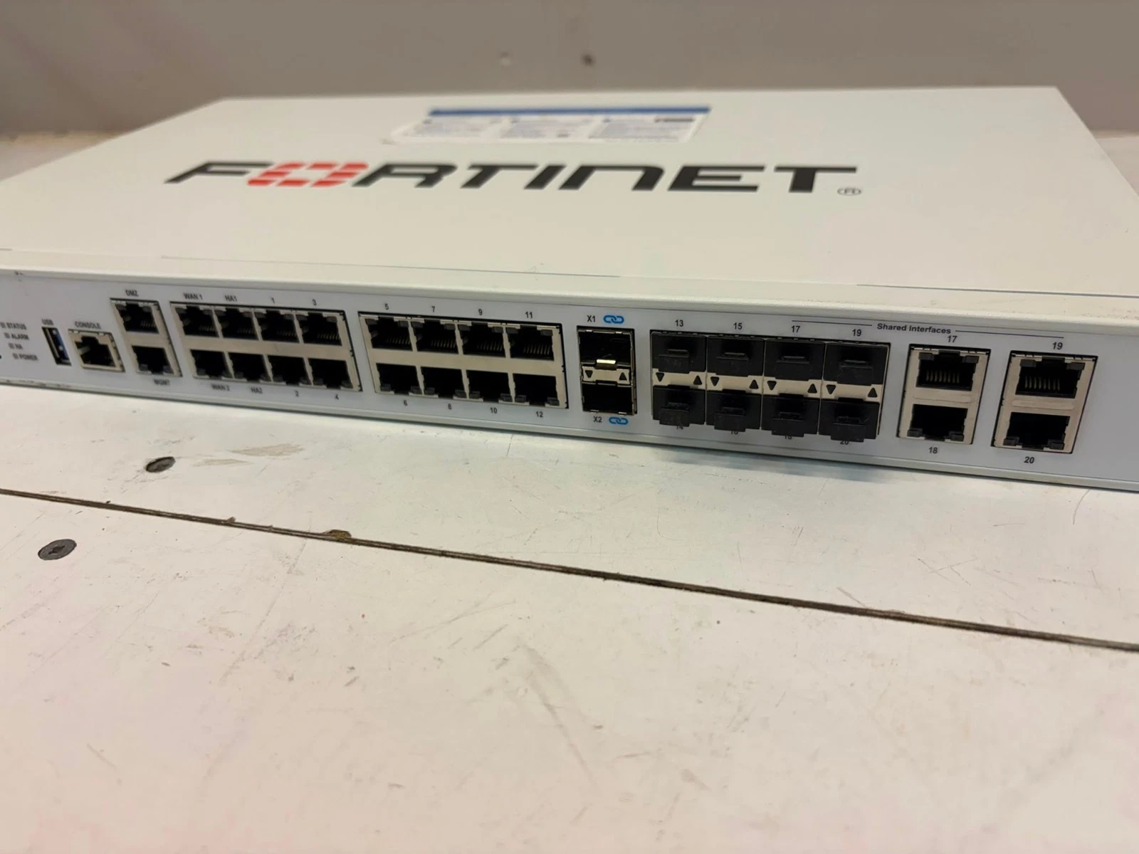 Fortinet Fortigate FG-100F firewall, no license, dual psu