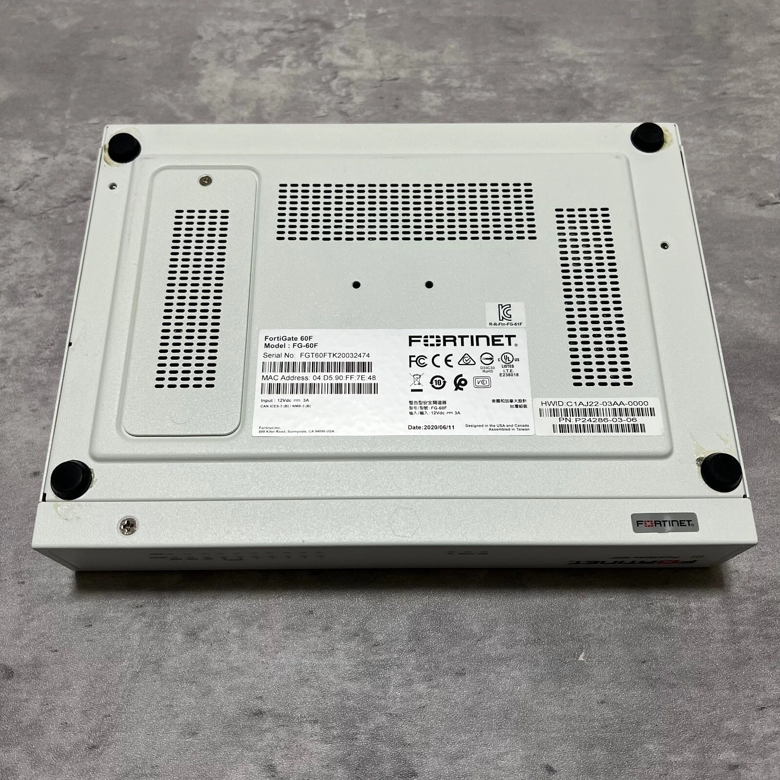 Fortinet FortiGate 60F FG-60F UTM UTP License Until 2027 Network Security Japan