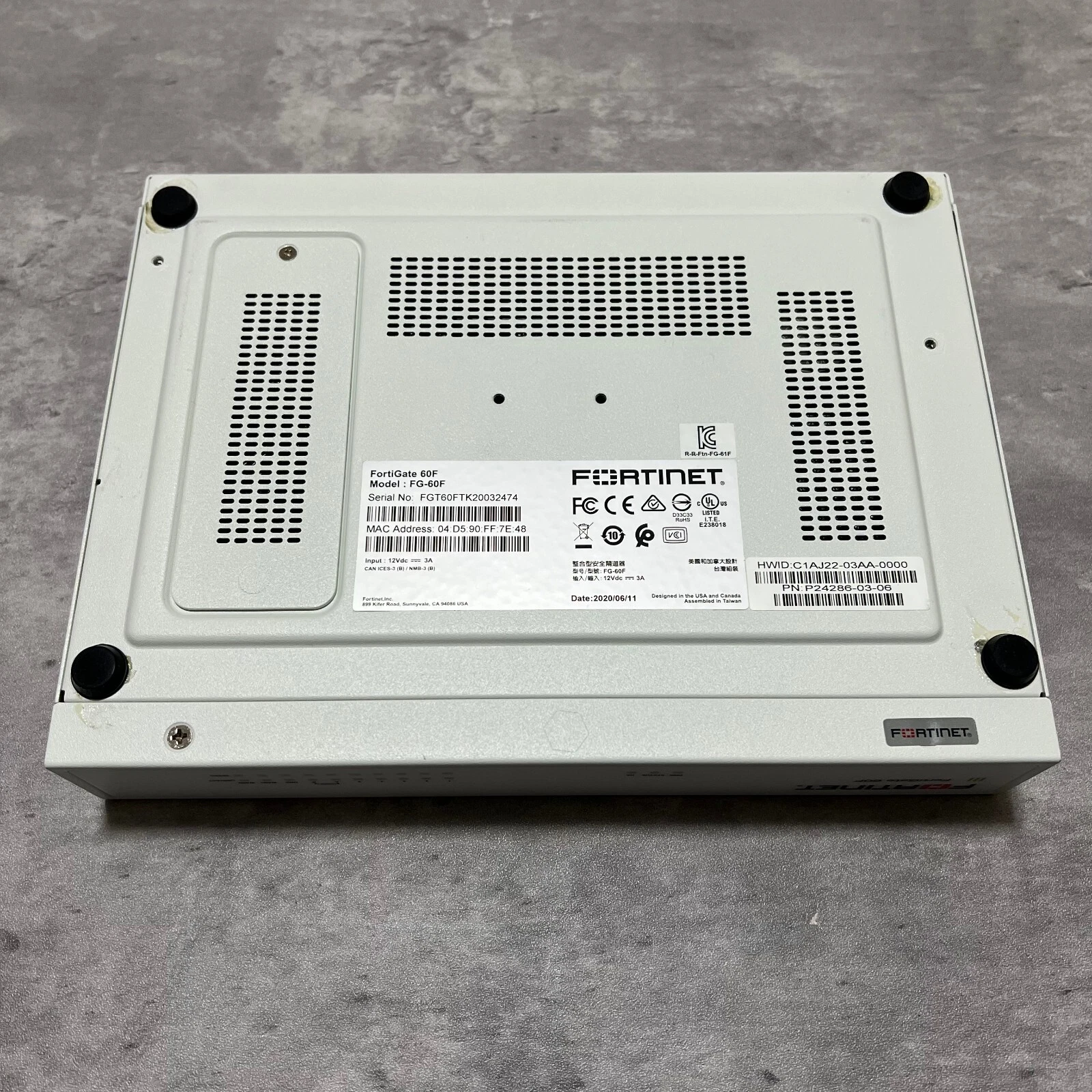 Fortinet FG-60F Fortigate-60F Network Security License Until 10/2026【1day ship!】