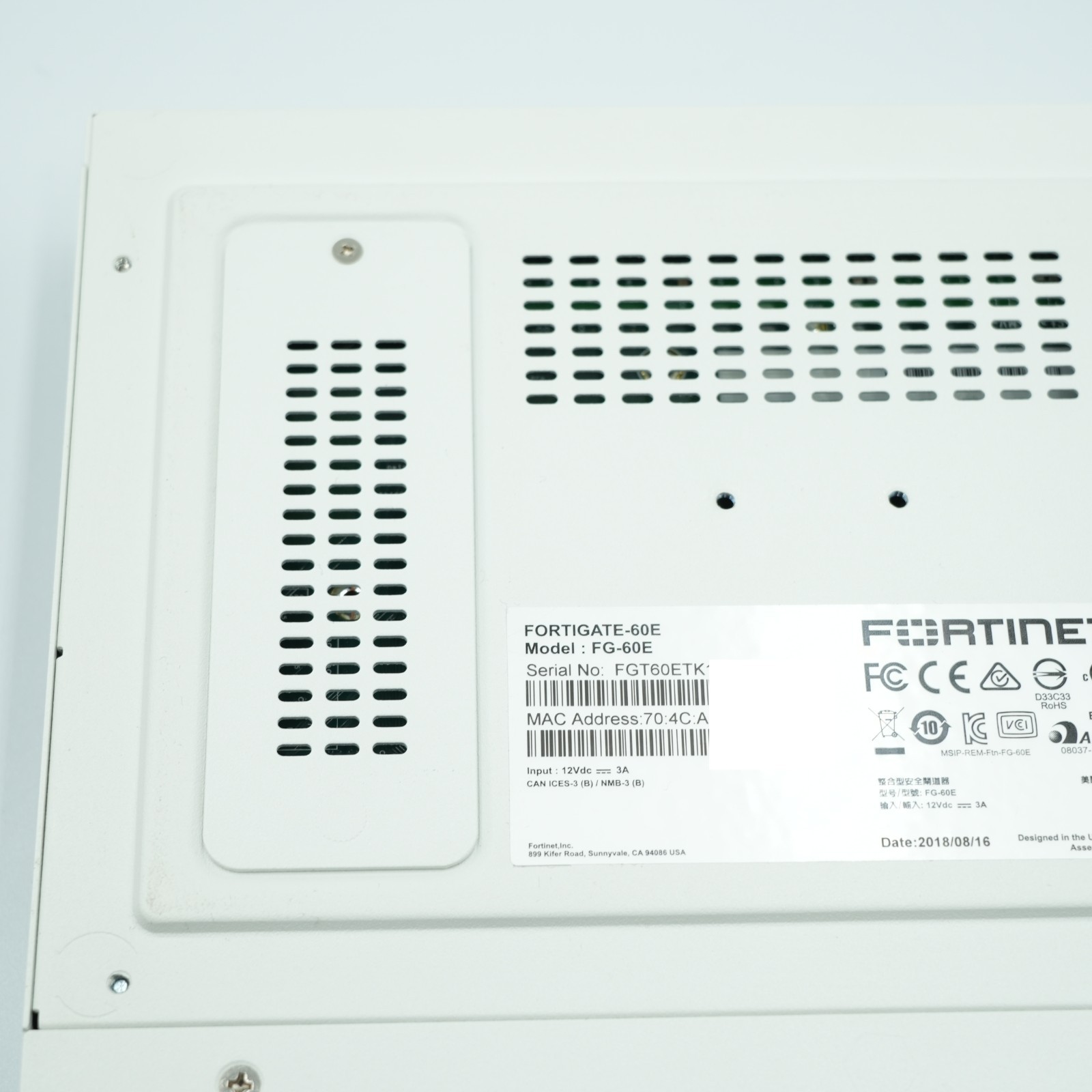Fortinet FortiGate 60E FG-60E Network Security Firewall Appliance Tested Working