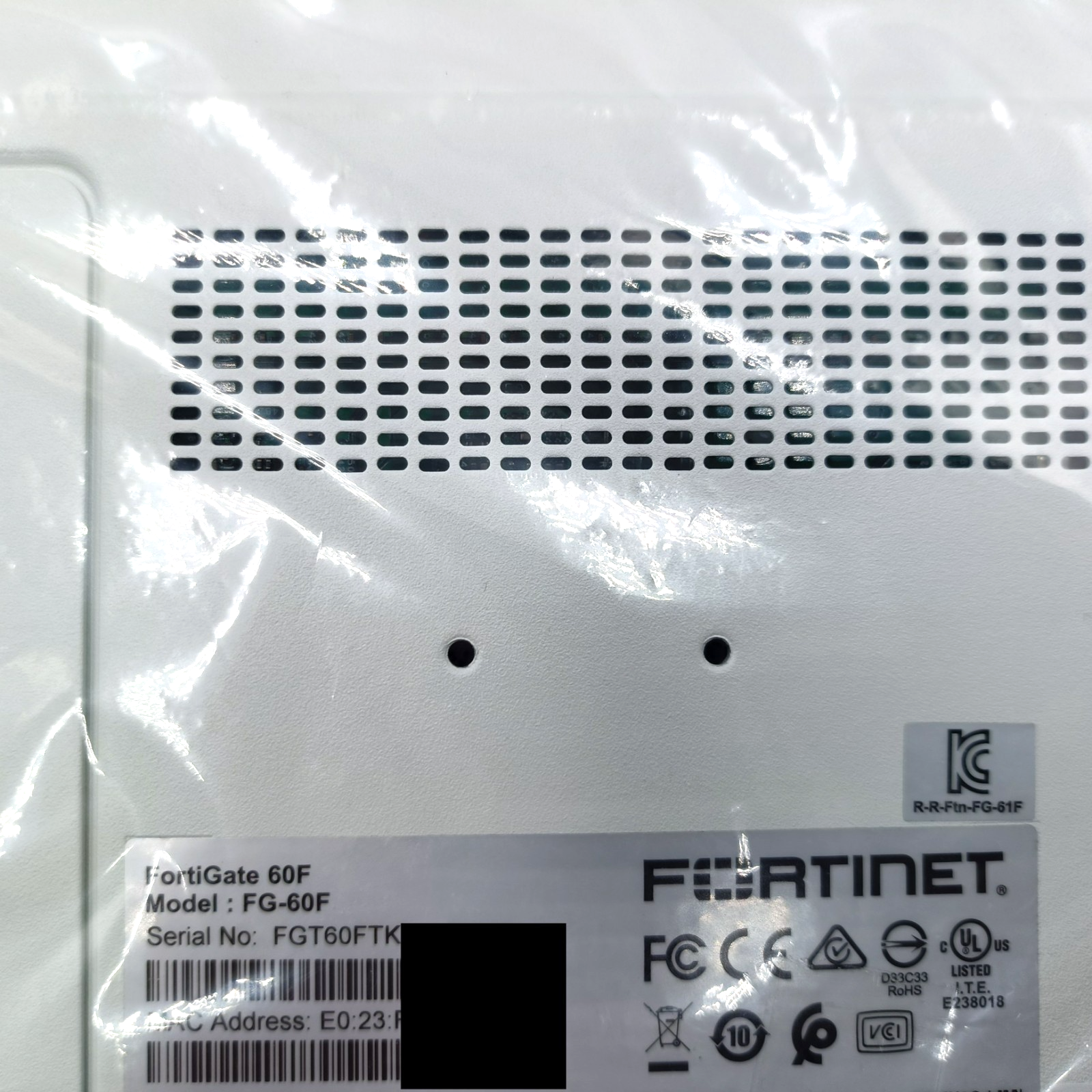 10x Fortinet FortiGate-60F FG-60F Security Firewall No Lic Initialized w/Adapter
