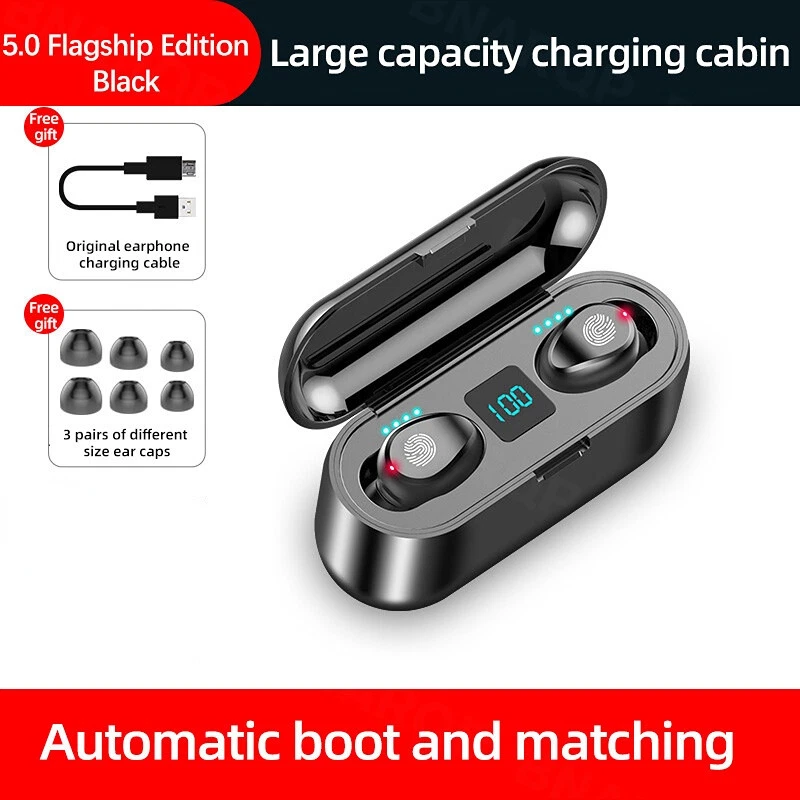 TWS Bluetooth Earphones with Microphone Wireless Earbuds Headsets For iPhone