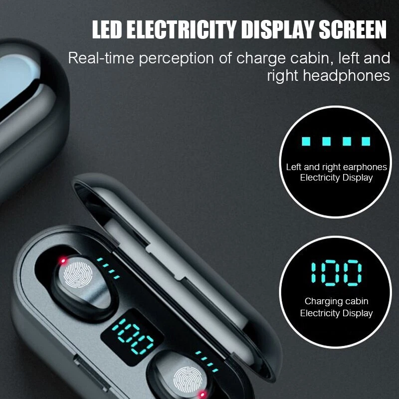 TWS Bluetooth Earphones with Microphone Wireless Earbuds Headsets For iPhone