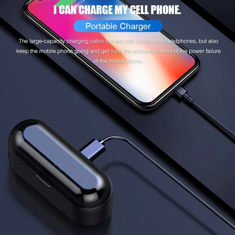 TWS Bluetooth Earphones with Microphone Wireless Earbuds Headsets For iPhone
