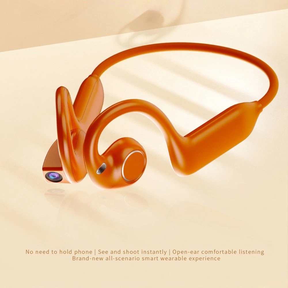 Wireless AI Smart Bone Conduction Camera Headphones Bluetooth Open-Ear Headset
