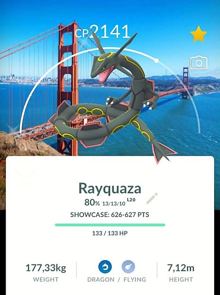Pokémon - Shiny Rayquaza Background San Francisco - PTC - Description