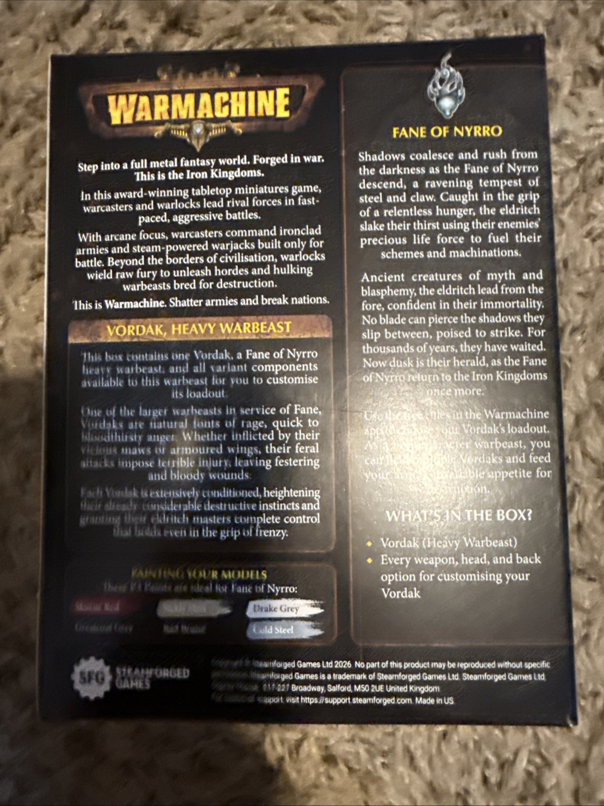 Dusk Fane Of Nyrro Vordek Heavy Warbeast