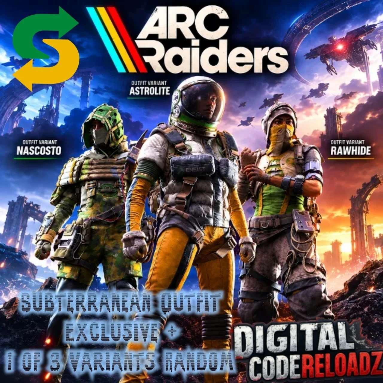 Arc Raiders x Subway - Subterranean Outfit Exclusive Promo AUTHENTIC Loot