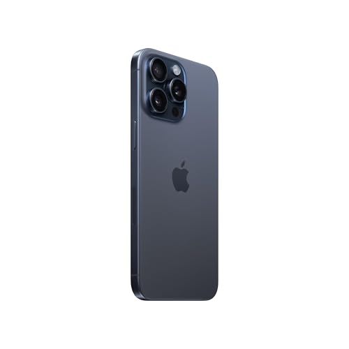 Apple iPhone 15 Pro Max, 256GB, Blue Titanium - Unlocked (Renewed)