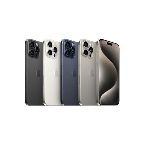 Apple iPhone 15 Pro Max, 256GB, Blue Titanium - Unlocked (Renewed)