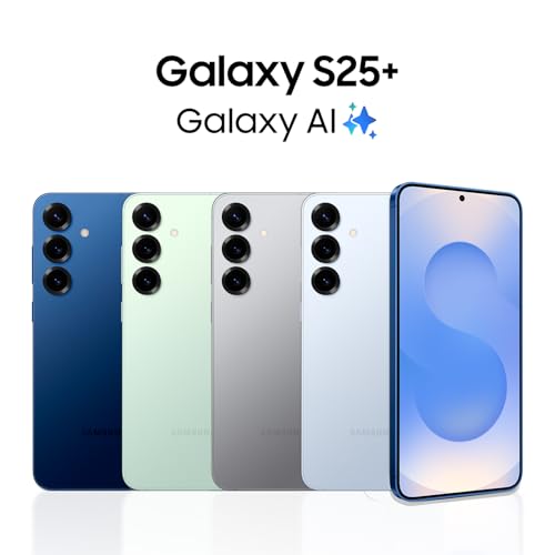 Samsung Galaxy S25+ Cell Phone, 256GB Smartphone, Unlocked Android, AI Night Mode Camera, Snapdragon 8 Elite Fast Processor, ProScaler Display, 4900mAh