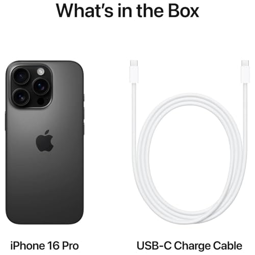Apple iPhone 16 Pro Max, 256GB, Black Titanium - Unlocked (Renewed)