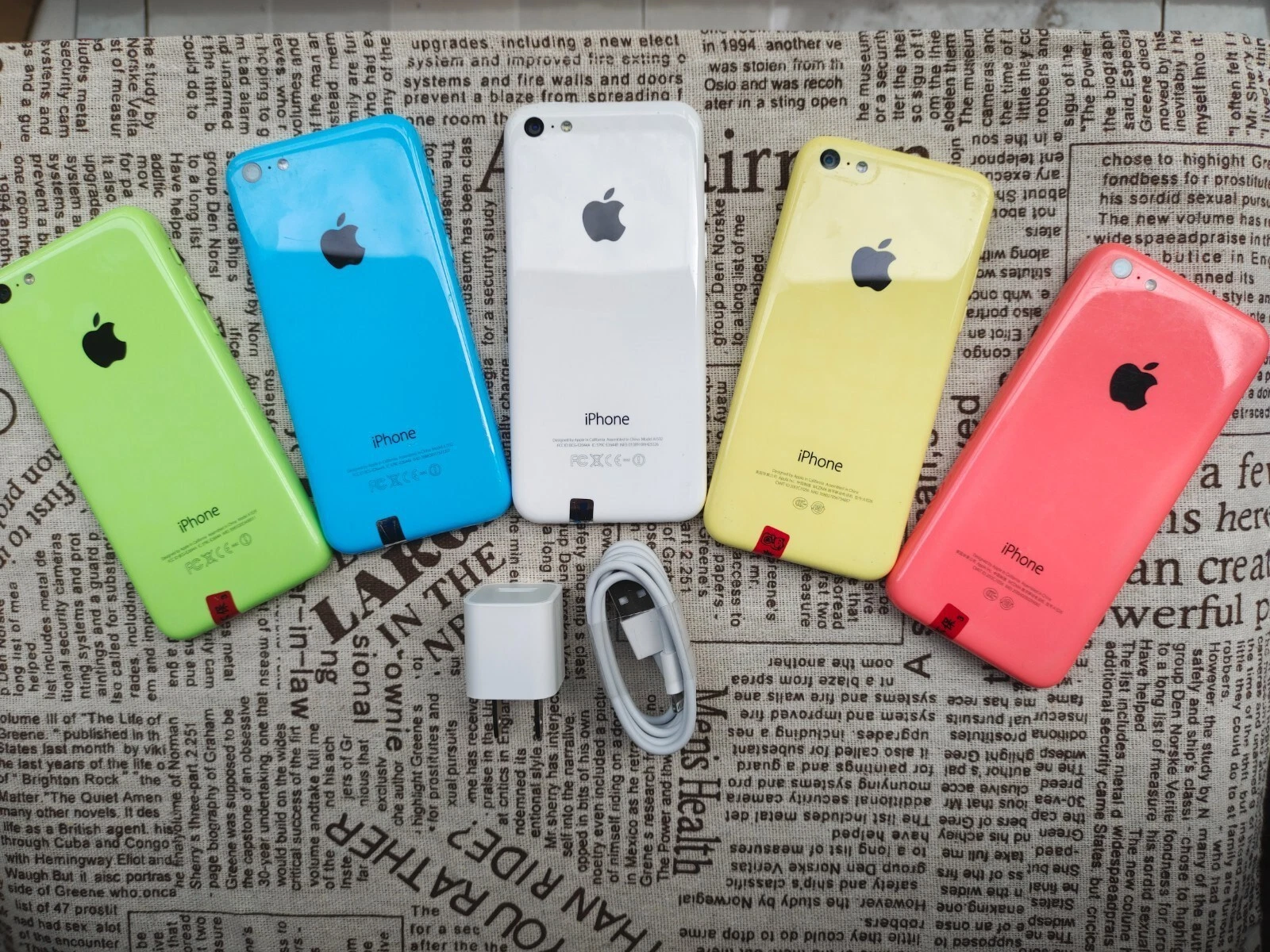 Apple iPhone 5C UNlocked 8/16/32GB BLUE/GREEN/PINK/WHITE/ YELLOW - New Battery