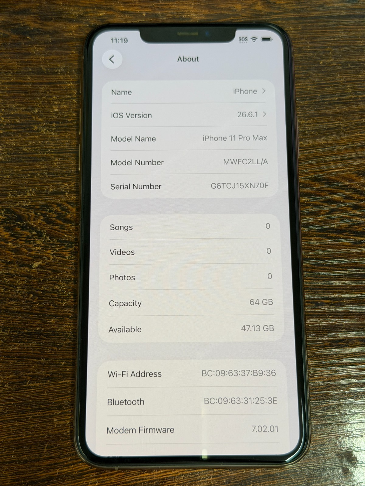 UNLOCKED iPhone 11 Pro Max 64GB Gold - 84% Batt - Excellent Used Condition