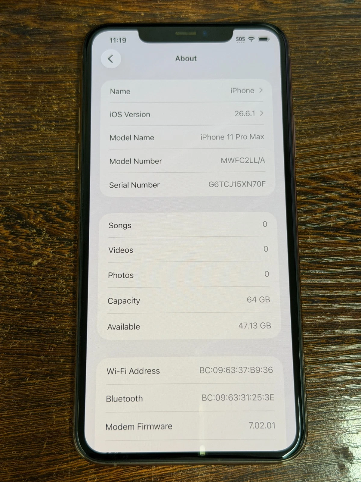 UNLOCKED iPhone 11 Pro Max 64GB Gold - 84% Batt - Excellent Used Condition