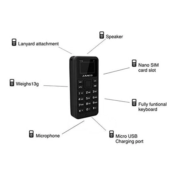 ZANCO T1ny T1 Small Phone World's Smartest Mobile T1 Collection - Unlocked
